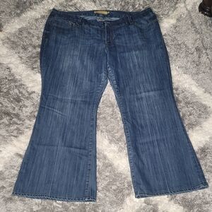 Seven7 Sz 24 Luxe Argyle Wide Leg Flare Leg Jeans Academia Preppy Casual